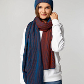 Шарф Nobilis, бирюзовый с терракотовым