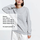 Свитшот унисекс Delta, серый меланж