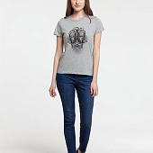 Футболка женская «Антиква А», серый меланж