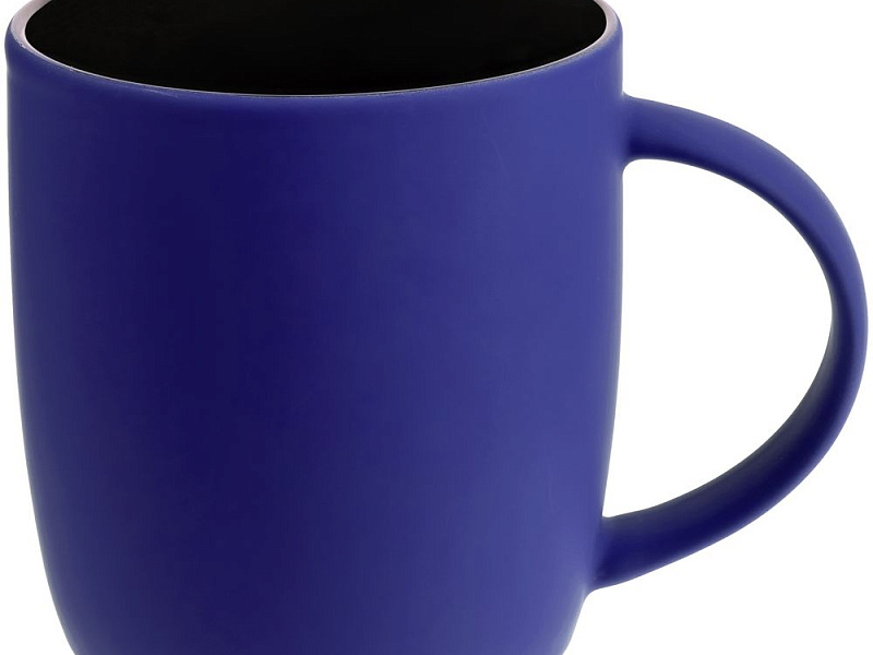 Кружка Surprise Touch Black с покрытием софт-тач, синяя