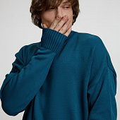 Джемпер оверсайз унисекс Stated в сумке, синий (морская волна)