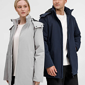 Куртка-парка унисекс Sfera, темно-синяя