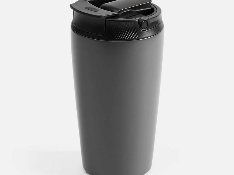 Термостакан с двумя поильниками Duetta, серый