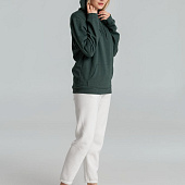 Толстовка с капюшоном унисекс Hoodie, темно-зеленый меланж