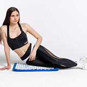 Массажный акупунктурный коврик с валиком Iglu, синий с белым