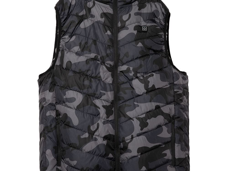 Жилет с подогревом Thermalli Valmorel, серый камуфляж