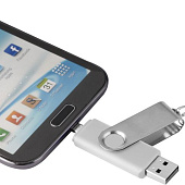 Флешка Double Twist 16 Гб белая