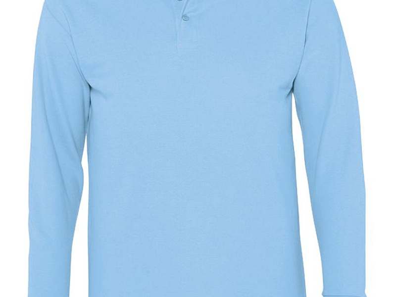 Рубашка поло мужская с длинным рукавом Winter II 210 голубая