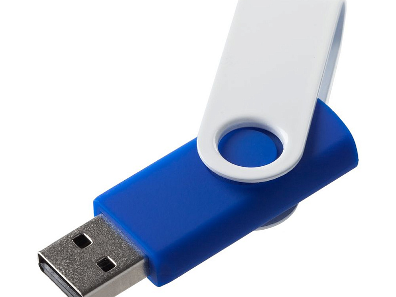 Флешка Twist Color, синяя с белым, 8 Гб