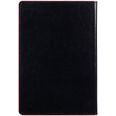 Ежедневник Alanis, недатированный, черный с красным