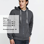 Толстовка на молнии с капюшоном Siverga, темно-серая (графит)