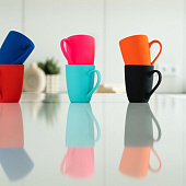 Кружка Good Morning с покрытием софт-тач, ver.2, бирюзовая