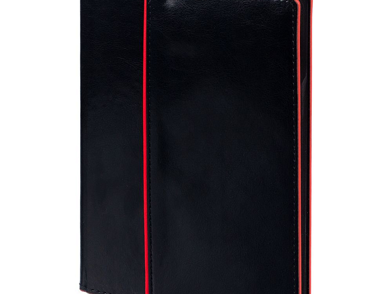 Ежедневник Alanis, недатированный, черный с красным