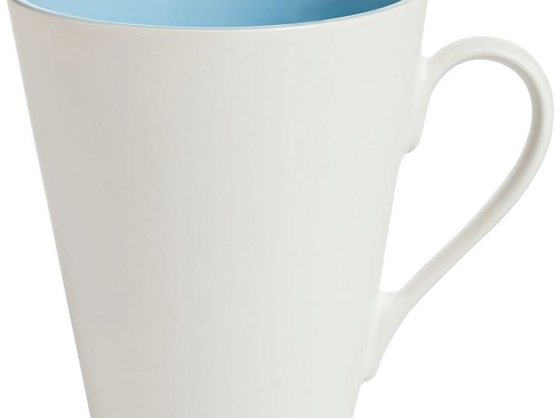 Кружка New Bell матовая, белая с голубым