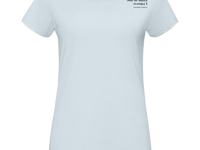 Футболка женская «Женщина хорошеет», голубая