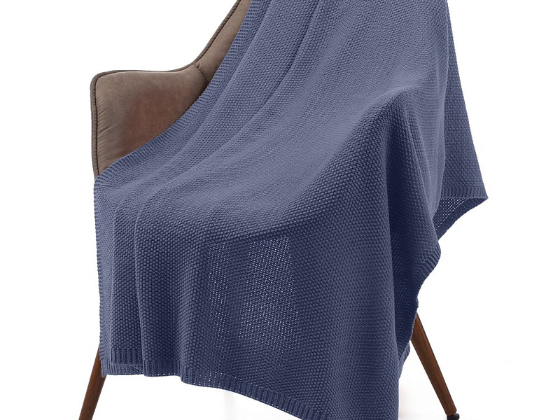 Плед Longview, серо-синий (сланец)