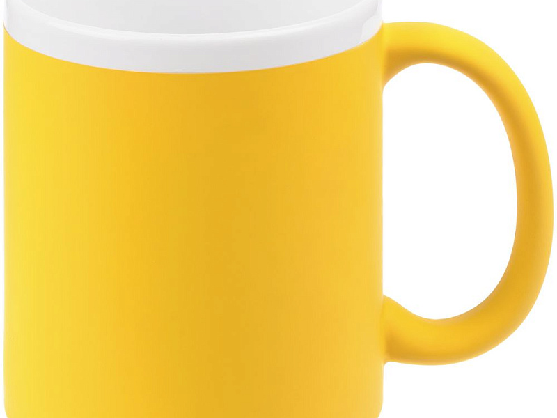 Кружка StopSpot с покрытием софт-тач, желтая