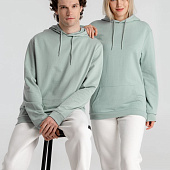 Толстовка с капюшоном унисекс Hoodie, серо-зеленая