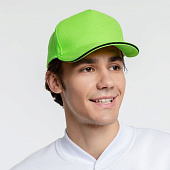 Бейсболка Classic, зеленое яблоко с черным кантом