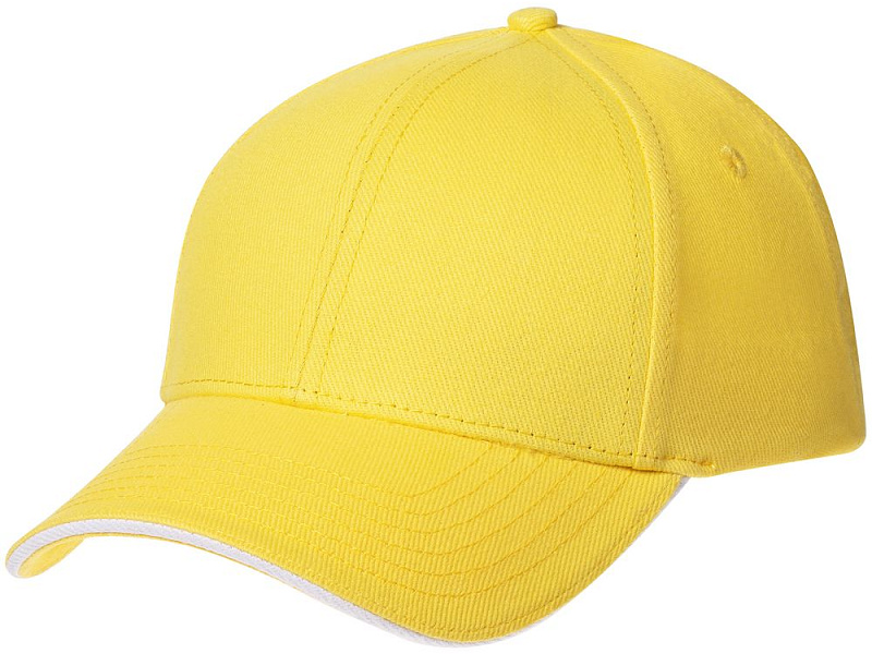 Бейсболка Spiker, желтая с белым