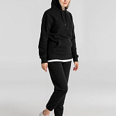 Толстовка с капюшоном унисекс King, черная