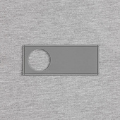 Лейбл из ПВХ с вырубкой «Круг», серый
