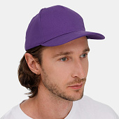 Бейсболка Long Beach, темно-фиолетовая