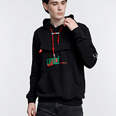 Худи унисекс с карманом на груди Chest Pocket, черное