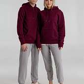 Толстовка с капюшоном унисекс King, бордовая