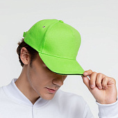 Бейсболка Classic, зеленое яблоко с черным кантом