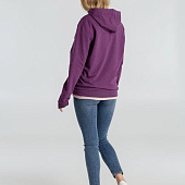 Толстовка с капюшоном унисекс Hoodie, фиолетовый меланж