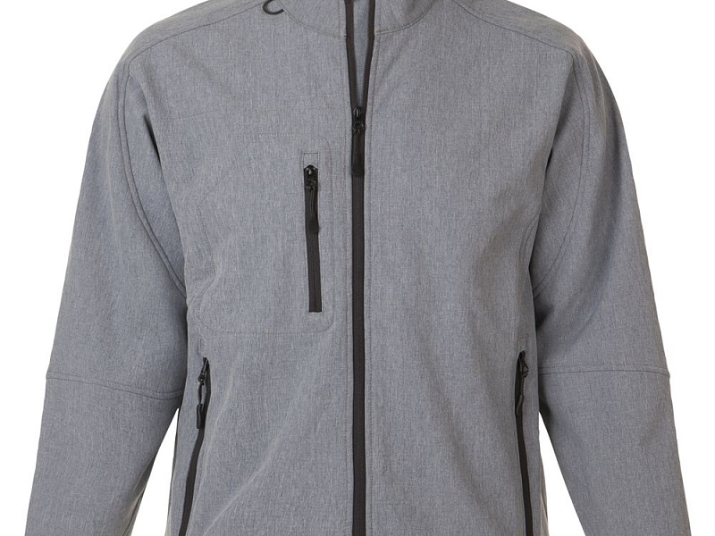 Куртка мужская на молнии Relax 340, серый меланж
