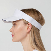 Козырек Active, белый с темно-синим кантом