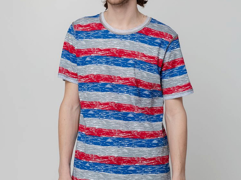 Футболка мужская Rayet двусторонняя, красная с синим