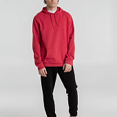 Толстовка с капюшоном унисекс Hoodie, красный меланж