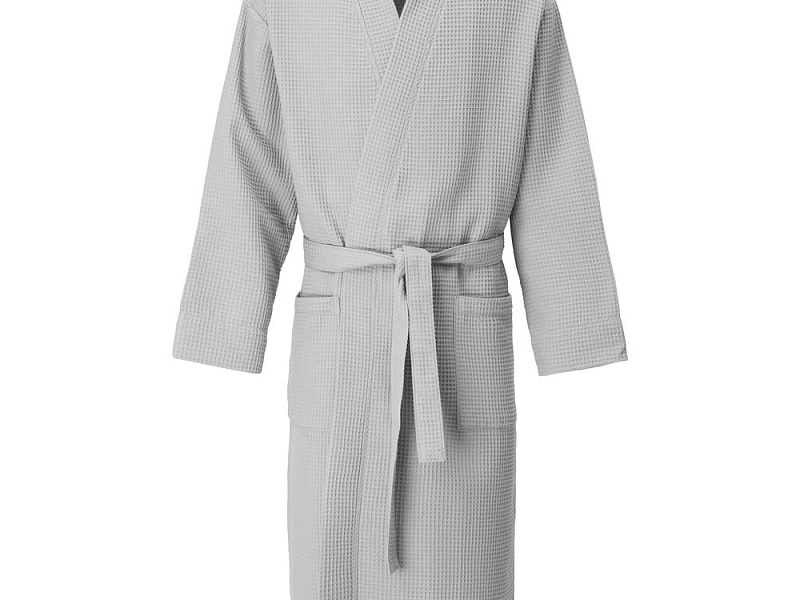 Халат вафельный Kimono, светло-серый