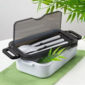 Ланчбокс Pranzo, белый с черным