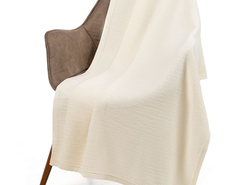 Плед Ornato, молочно-белый (ванильный)