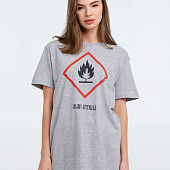 Футболка «Жар-птица», серый меланж