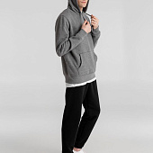 Толстовка с капюшоном унисекс King, темно-серый меланж