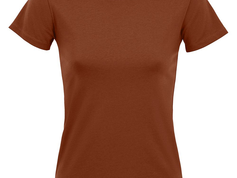 Футболка женская Regent Fit Women, коричневая (терракотовая)
