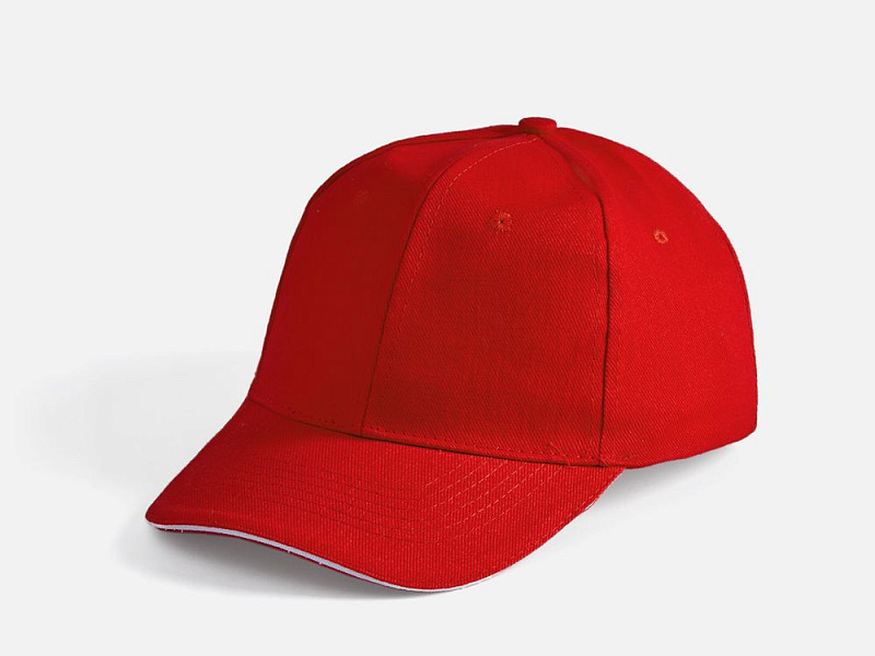 Бейсболка Buffalo, красная с белым