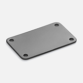 Шильдик металлический Furo, серый металлик