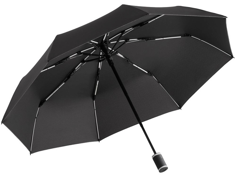 Зонт складной AOC Mini с цветными спицами, белый