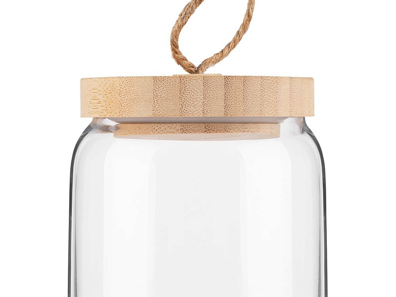 Банка с бамбуковой крышкой Woody S