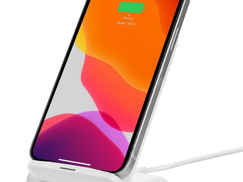 Беспроводное зарядное устройство с быстрой зарядкой Overtop, белое