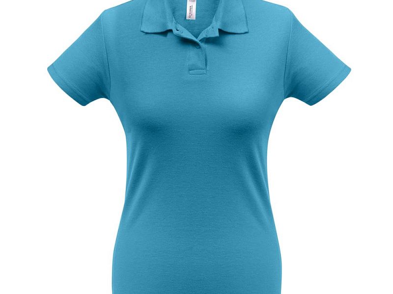 Рубашка поло женская ID.001 бирюзовая