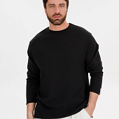 Лонгслив унисекс Siluetti Fuori, черный