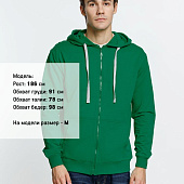 Толстовка на молнии с капюшоном Siverga, зеленая