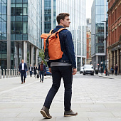 Зонт обратного сложения с ручкой-карабином Foldberry, черный